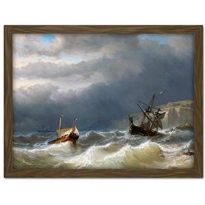 Artery8 Meijer Storm Strait Dover Ships Seascape Painting Artwork Framed Wall Art Print 18X24 Inch Artery8 Meijer Storm Strait Dover Ships Seascape Painting Artwork Framed Wall Art Print 18X24 Inch