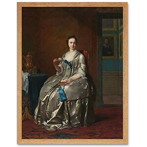 Artery8 Van Der Mijn Portrait Of Maggie Muilman Painting Art Print Framed Poster Wall Decor 12x16 inch Artery8 Van Der Mijn Portrait Of Maggie Muilman Painting Art Print Framed Poster Wall Decor 12x16 inch