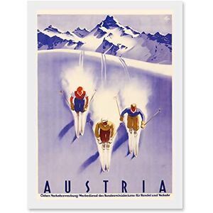Artery8 Winter Sport Austria Ski Snow Alps Blue Cross Country A4 Artwork Framed Wall Art Print Artery8 Winter Sport Austria Ski Snow Alps Blue Cross Country A4 Artwork Framed Wall Art Print