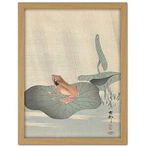 Artery8 Ohara Koson Frog Lotus Leaf Pond Japanese Painting Artwork Framed Wall Art Print 18X24 Inch Artery8 Ohara Koson Frog Lotus Leaf Pond Japanese Painting Artwork Framed Wall Art Print 18X24 Inch