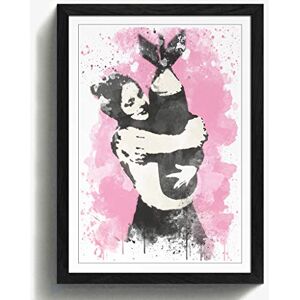Arty Pie Framed Print Black A2 (24.5x18 Inch) Banksy Bomb Love Wall Graffiti Art V3, Wood, Multi-Colour, 60 x 42 x 2 cm Arty Pie Framed Print Black A2 (24.5x18 Inch) Banksy Bomb Love Wall Graffiti Art V3, Wood, Multi-Colour, 60 x 42 x 2 cm