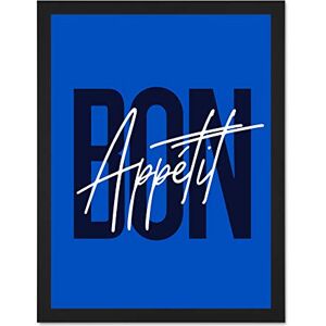 Wee Blue Coo Bon Appetit Cobalt Large Framed Art Print Poster Wall Decor 18x24 inch Wee Blue Coo Bon Appetit Cobalt Large Framed Art Print Poster Wall Decor 18x24 inch