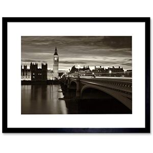 Wee Blue Coo Sepia London Big Ben Art Print Framed Poster Wall Decor 12x16 inch Wee Blue Coo Sepia London Big Ben Art Print Framed Poster Wall Decor 12x16 inch