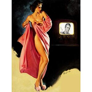 Wee Blue Coo Pin Up Girl Undressed TV Unframed Wall Art Print Poster Home Decor Premium Wee Blue Coo Pin Up Girl Undressed TV Unframed Wall Art Print Poster Home Decor Premium