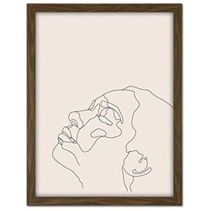 Wee Blue Coo Line Drawing Faces Woman Minimalist Artwork Framed Wall Art Print 18X24 Inch Wee Blue Coo Line Drawing Faces Woman Minimalist Artwork Framed Wall Art Print 18X24 Inch