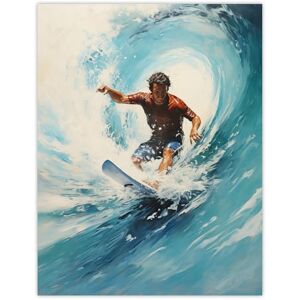Artery8 The Endless Summer Surfers Crest Of The Wave Artwork Extra Large XL Wall Art Poster Print Artery8 The Endless Summer Surfers Crest Of The Wave Artwork Extra Large XL Wall Art Poster Print