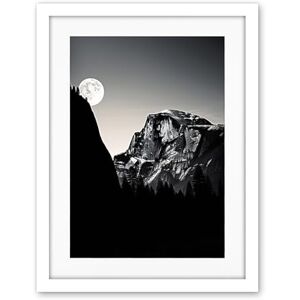 Artery8 Moonrise by Half Dome in Yosemite National Park High Contrast Black White Photograph Full Moon and Mountain Forest Landscape Artwork Framed Wall Art Print 18X24 Inch Artery8 Moonrise by Half Dome in Yosemite National Park High Contrast Black White Photograph Full Moon and Mountain Forest Landscape Artwork Framed Wall Art Print 18X24 Inch