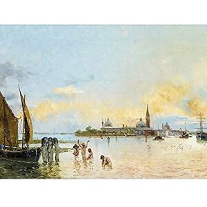 Artery8 Reyna Manescau Venice View Seascape Painting Unframed Wall Art Print Poster Home Decor Premium Artery8 Reyna Manescau Venice View Seascape Painting Unframed Wall Art Print Poster Home Decor Premium