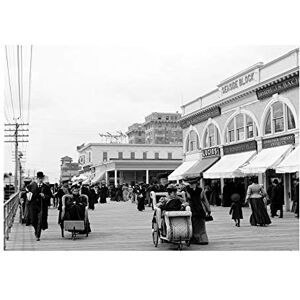 Wee Blue Coo Vintage Photo Landmark Boardwalk Atlantic City USA Wall Art Print Wee Blue Coo Vintage Photo Landmark Boardwalk Atlantic City USA Wall Art Print