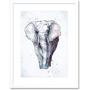 Wee Blue Coo African Elephant Watercolour Artwork Framed Wall Art Print 9X7 Inch Wee Blue Coo African Elephant Watercolour Artwork Framed Wall Art Print 9X7 Inch