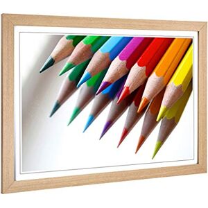 Big Box Art Framed Print of Multi Coloured Pencil Crayons (1) Design Wall Art Picture Home Decor for Kitchen, Living Room, Bedroom, Hallway, Oak, A2 / 24.5x18 Inch / 62x45cm Big Box Art Framed Print of Multi Coloured Pencil Crayons (1) Design Wall Art Picture Home Decor for Kitchen, Living Room, Bedroom, Hallway, Oak, A2 / 24.5x18 Inch / 62x45cm