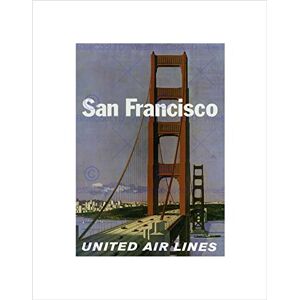 Wee Blue Coo TRAVEL SAN FRANCISCO CALIFORNIA GOLDEN GATE VINTAGE ADVERT FRAMED PRINT B12X1684 Wee Blue Coo TRAVEL SAN FRANCISCO CALIFORNIA GOLDEN GATE VINTAGE ADVERT FRAMED PRINT B12X1684