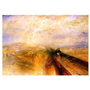 Wee Blue Coo Turner Rain Steam Speed Great Western Rail Picture Wall Art Print Wee Blue Coo Turner Rain Steam Speed Great Western Rail Picture Wall Art Print