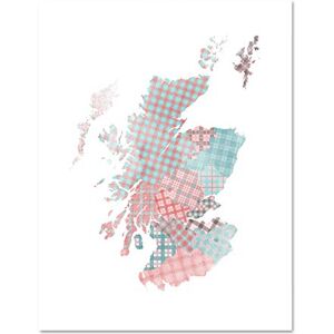 Fine Art Prints Scotland Tartan Map Pink Large Framed Art Print Poster Wall Decor 18x24 inch Fine Art Prints Scotland Tartan Map Pink Large Framed Art Print Poster Wall Decor 18x24 inch
