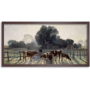 Fine Art Prints Elioth Gruner Spring Frost Long Framed Art Print Wall Poster 25x12 inch Fine Art Prints Elioth Gruner Spring Frost Long Framed Art Print Wall Poster 25x12 inch