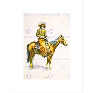 Wee Blue Coo Paintings Drawing Arizona Cowboy Wild West Horse Remington Framed Print B12X9772 Wee Blue Coo Paintings Drawing Arizona Cowboy Wild West Horse Remington Framed Print B12X9772