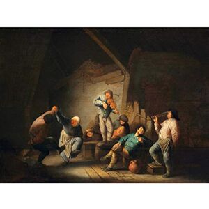 Artery8 Adriaen Van Ostade Dancing Couple Painting Unframed Wall Art Print Poster Home Decor Premium Artery8 Adriaen Van Ostade Dancing Couple Painting Unframed Wall Art Print Poster Home Decor Premium