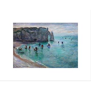 Wee Blue Coo Claude Monet Etretat Aval Door Fishing Boats Leaving Harbour Art Wall Art Print Wee Blue Coo Claude Monet Etretat Aval Door Fishing Boats Leaving Harbour Art Wall Art Print