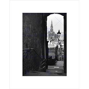 Wee Blue Coo Photo Cityscape Edinburgh Royal Mile Lane Black White Wall Art Print Wee Blue Coo Photo Cityscape Edinburgh Royal Mile Lane Black White Wall Art Print