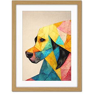 Doppelganger33 LTD Labrador Polygon Dog Abstract Geometric Paper Decoupage Artwork Framed Wall Art Print 18X24 Inch Doppelganger33 LTD Labrador Polygon Dog Abstract Geometric Paper Decoupage Artwork Framed Wall Art Print 18X24 Inch