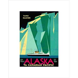 Wee Blue Coo TRAVEL ALASKA TAKU GLACIER SHIP LINER OCEAN CANADA FRAMED ART PRINT B12X10212 Wee Blue Coo TRAVEL ALASKA TAKU GLACIER SHIP LINER OCEAN CANADA FRAMED ART PRINT B12X10212