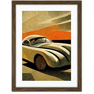 Doppelganger33 LTD Art Deco Vintage Sports Car Sunset Illustration Artwork Framed Wall Art Print 18X24 Inch Doppelganger33 LTD Art Deco Vintage Sports Car Sunset Illustration Artwork Framed Wall Art Print 18X24 Inch