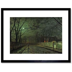 Wee Blue Coo John Atkinson Grimshaw Moonlit Street Old Master Framed Wall Art Print Wee Blue Coo John Atkinson Grimshaw Moonlit Street Old Master Framed Wall Art Print