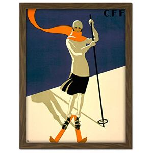 Wee Blue Coo St Croix Switzerland Alpine Skiing Artwork Framed Wall Art Print 18X24 Inch Wee Blue Coo St Croix Switzerland Alpine Skiing Artwork Framed Wall Art Print 18X24 Inch