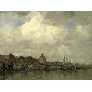 Artery8 Jacob Maris The Schreierstoren On Outside Painting Large Wall Art Poster Print Thick Paper 18X24 Inch Artery8 Jacob Maris The Schreierstoren On Outside Painting Large Wall Art Poster Print Thick Paper 18X24 Inch
