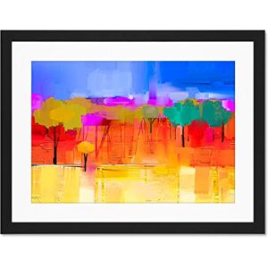 Fine Art Prints Abstract Landscape With Trees Large Framed Art Print Wall Poster 18x24 inch Fine Art Prints Abstract Landscape With Trees Large Framed Art Print Wall Poster 18x24 inch