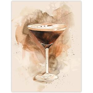 Artery8 Classic Espresso Martini Cocktail Watercolour Kitchen Large Wall Art Poster Print Thick Paper 18X24 Inch Artery8 Classic Espresso Martini Cocktail Watercolour Kitchen Large Wall Art Poster Print Thick Paper 18X24 Inch