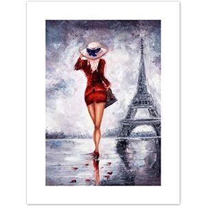 Fine Art Prints Lady Wearing Red In Paris Art Print Canvas Premium Wall Decor Poster Fine Art Prints Lady Wearing Red In Paris Art Print Canvas Premium Wall Decor Poster