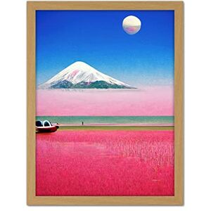 Wee Blue Coo Surrealist Japanese Mount Fuji Landscape Painting Artwork Framed Wall Art Print 18X24 Inch Wee Blue Coo Surrealist Japanese Mount Fuji Landscape Painting Artwork Framed Wall Art Print 18X24 Inch