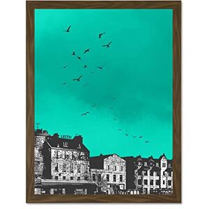 Wee Blue Coo Rooftop Birds Leith 18x24 Large Framed Art Print Poster Wall Decor 18x24 inch Wee Blue Coo Rooftop Birds Leith 18x24 Large Framed Art Print Poster Wall Decor 18x24 inch