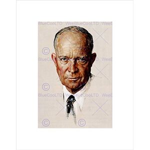 Wee Blue Coo Painting Portrait President Eisenhower Wall Art Print Wee Blue Coo Painting Portrait President Eisenhower Wall Art Print