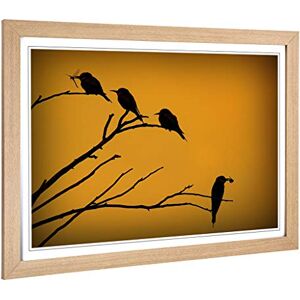 Big Box Art Framed Print of Birds on The Branch of a Tree Design Wall Art Picture Home Decor for Kitchen, Living, Dining Room, Bedroom, Hallway, Office, Oak, A2 / 24.5x18 Inch / 62x45cm Big Box Art Framed Print of Birds on The Branch of a Tree Design Wall Art Picture Home Decor for Kitchen, Living, Dining Room, Bedroom, Hallway, Office, Oak, A2 / 24.5x18 Inch / 62x45cm