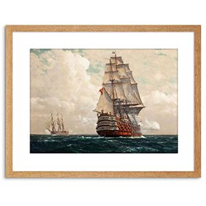 Wee Blue Coo PAINTING SEASCAPE NAVAL DIEMER SHIP AT SEA FRAMED ART PRINT F97X10957 Wee Blue Coo PAINTING SEASCAPE NAVAL DIEMER SHIP AT SEA FRAMED ART PRINT F97X10957