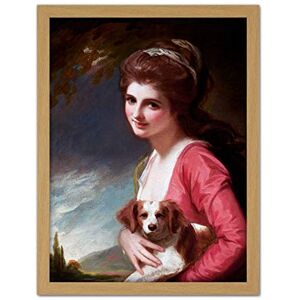 Fine Art Prints Romney Portrait Lady Hamilton Dog Painting Large Framed Art Print Poster Wall Decor 18x24 in Fine Art Prints Romney Portrait Lady Hamilton Dog Painting Large Framed Art Print Poster Wall Decor 18x24 in