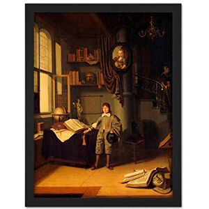 Artery8 Van Gaesbeeck Young Man In A Study Painting Artwork Framed Wall Art Print 18X24 Inch Artery8 Van Gaesbeeck Young Man In A Study Painting Artwork Framed Wall Art Print 18X24 Inch