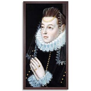 Fine Art Prints Orio Portrait Lady Painting Prayer Hands Long Framed Art Print Wall Poster 25x12 inch Fine Art Prints Orio Portrait Lady Painting Prayer Hands Long Framed Art Print Wall Poster 25x12 inch