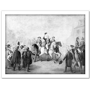 Artery8 Washington's Triumphal Entry Into New York Painting Artwork Framed Wall Art Print 18X24 Inch Artery8 Washington's Triumphal Entry Into New York Painting Artwork Framed Wall Art Print 18X24 Inch