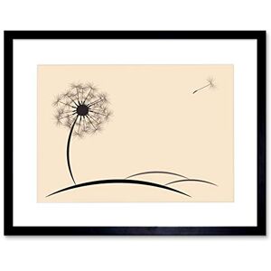 Wee Blue Coo PAINTING DRAWING DANDELION SEED FLOATING WISH BLACK FRAMED ART PRINT B12X13210 Wee Blue Coo PAINTING DRAWING DANDELION SEED FLOATING WISH BLACK FRAMED ART PRINT B12X13210