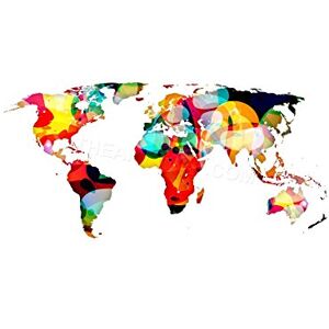 Wee Blue Coo Painting Illustration Abstract Map Globe Earth Wall Art Print Wee Blue Coo Painting Illustration Abstract Map Globe Earth Wall Art Print