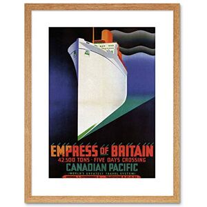 Wee Blue Coo TRAVEL EMPRESS OF BRITAIN CANADA SHIP CRUISE ADVERTISING FRAMED PRINT F97X6770 Wee Blue Coo TRAVEL EMPRESS OF BRITAIN CANADA SHIP CRUISE ADVERTISING FRAMED PRINT F97X6770