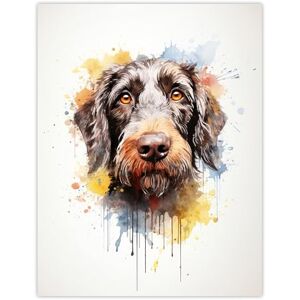 Artery8 Wirehaired German Pointer Lovers Gift Watercolour Pet Portrait Painting Artwork Unframed Wall Art Print Poster Home Decor Premium Artery8 Wirehaired German Pointer Lovers Gift Watercolour Pet Portrait Painting Artwork Unframed Wall Art Print Poster Home Decor Premium