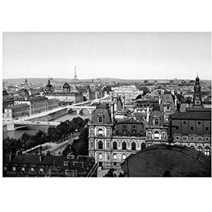 Wee Blue Coo Vintage Photo Panorama Seven Bridges 1890 Paris France Wall Art Print Wee Blue Coo Vintage Photo Panorama Seven Bridges 1890 Paris France Wall Art Print