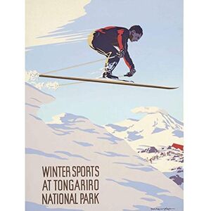 Wee Blue Coo Travel Tourism Zealand Winter Sports Resort Tongariro Park Art Print Poster Wall Decor 12X16 Inch Wee Blue Coo Travel Tourism Zealand Winter Sports Resort Tongariro Park Art Print Poster Wall Decor 12X16 Inch