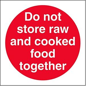 VSafety V Safety Do not store cooked and raw food together-200x300mm-Magnetic Safety Sign VSafety V Safety Do not store cooked and raw food together-200x300mm-Magnetic Safety Sign