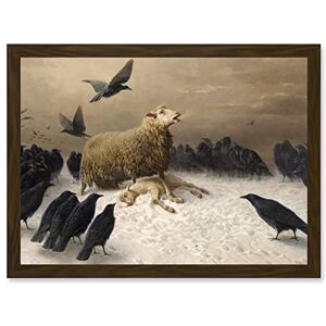Artery8 Schenck Anguish Sheep Ewe Crows Lamb Carrion Painting Artwork Framed Wall Art Print A4 Artery8 Schenck Anguish Sheep Ewe Crows Lamb Carrion Painting Artwork Framed Wall Art Print A4