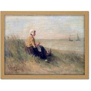 Artery8 Jozef Israels Woman On The Shore Painting Artwork Framed Wall Art Print 18X24 Inch Artery8 Jozef Israels Woman On The Shore Painting Artwork Framed Wall Art Print 18X24 Inch